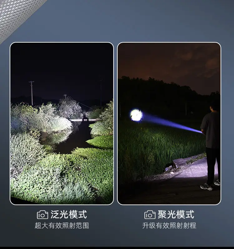 XHP50 Strong Light Cross-Border Flashlight with Power Display β feature 7
