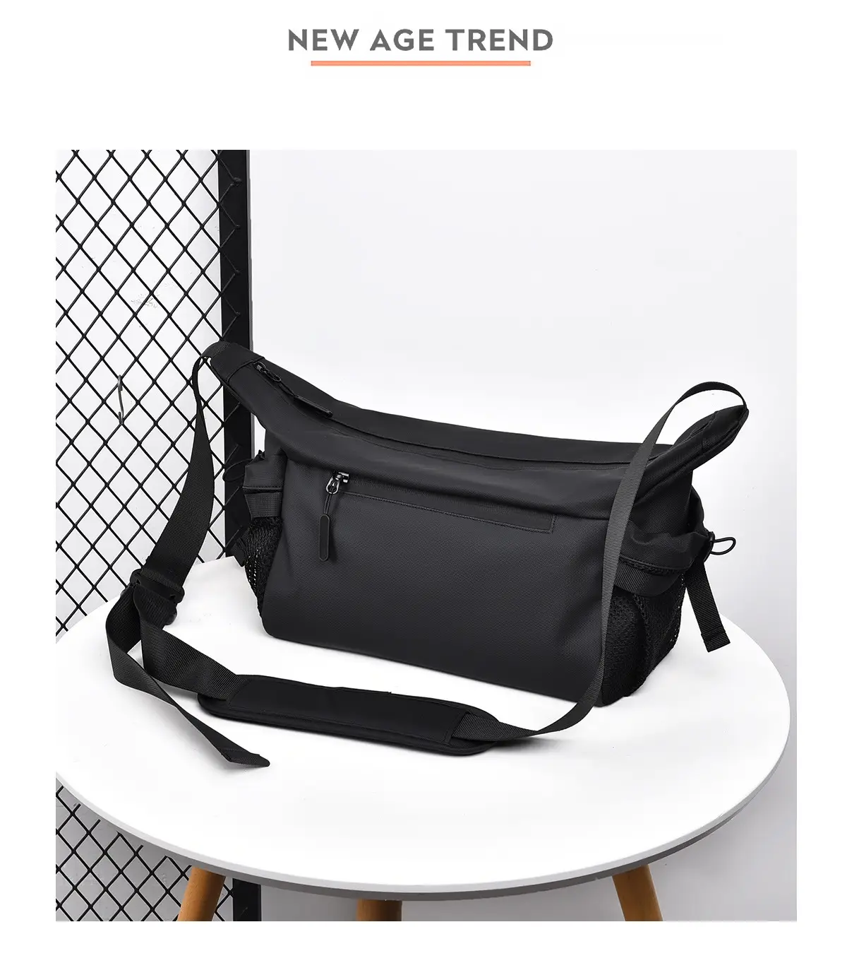 Men's Black Crossbody Shoulder Bag for Daily Use — feature 15