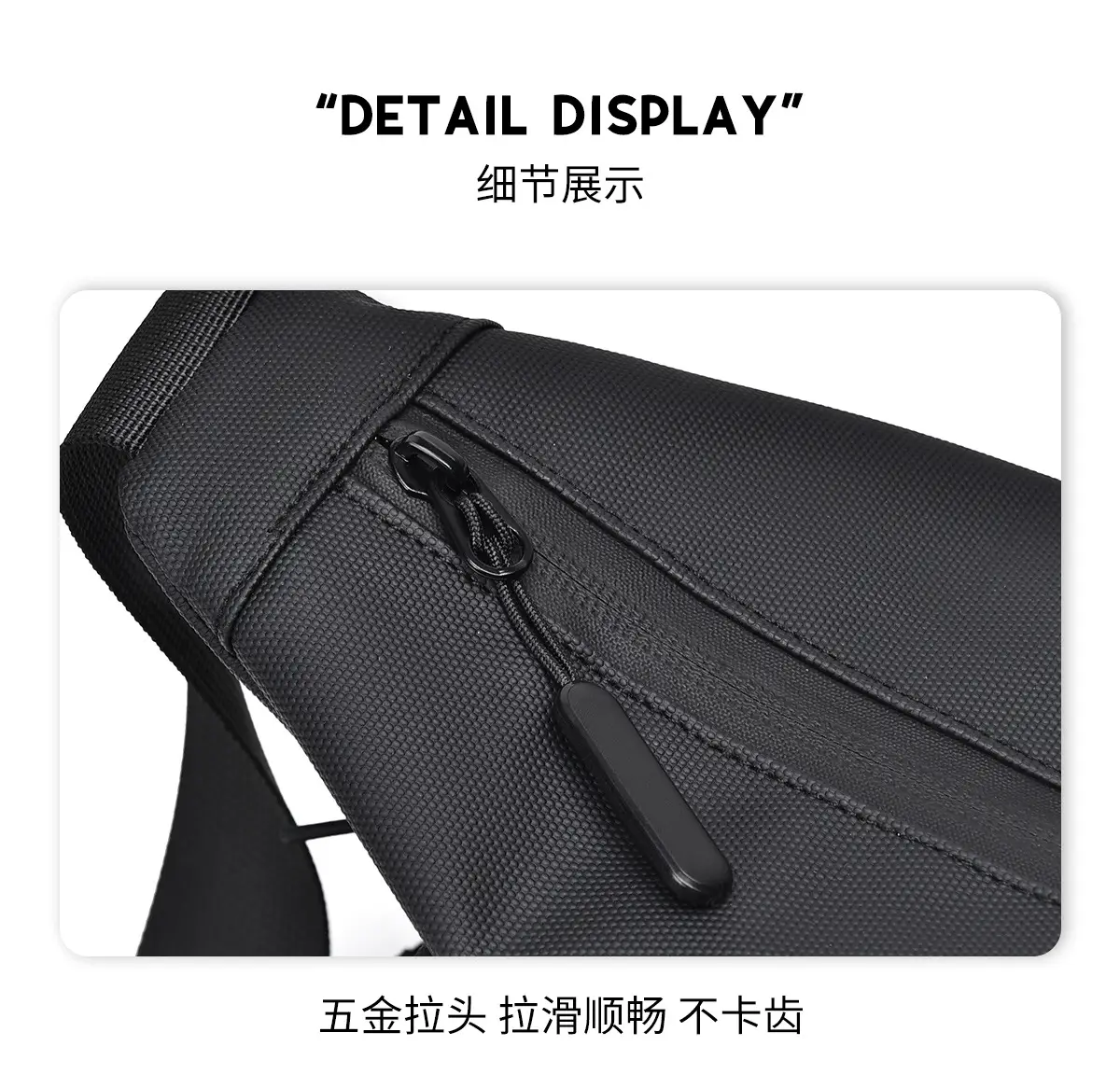 Men's Black Crossbody Shoulder Bag for Daily Use — feature 23