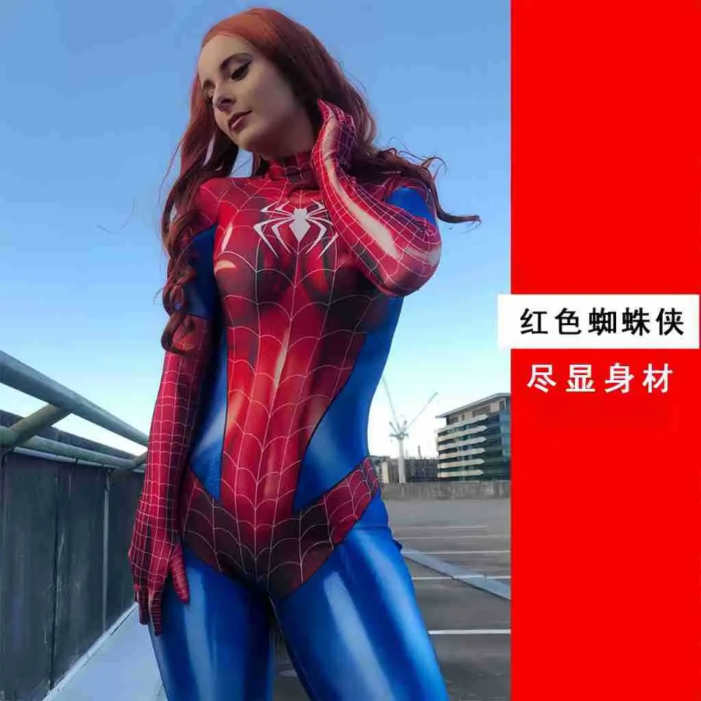 Cross-border Halloween Daji Cos Costume Black Women's Spider-Man Jumpsuit Asika Watch Pioneer Clothes