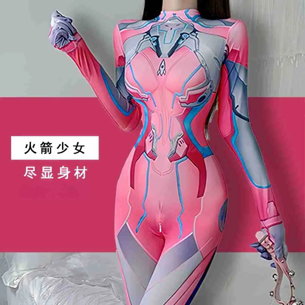 Cross-border Halloween Daji Cos Costume Black Women's Spider-Man Jumpsuit Asika Watch Pioneer Clothes