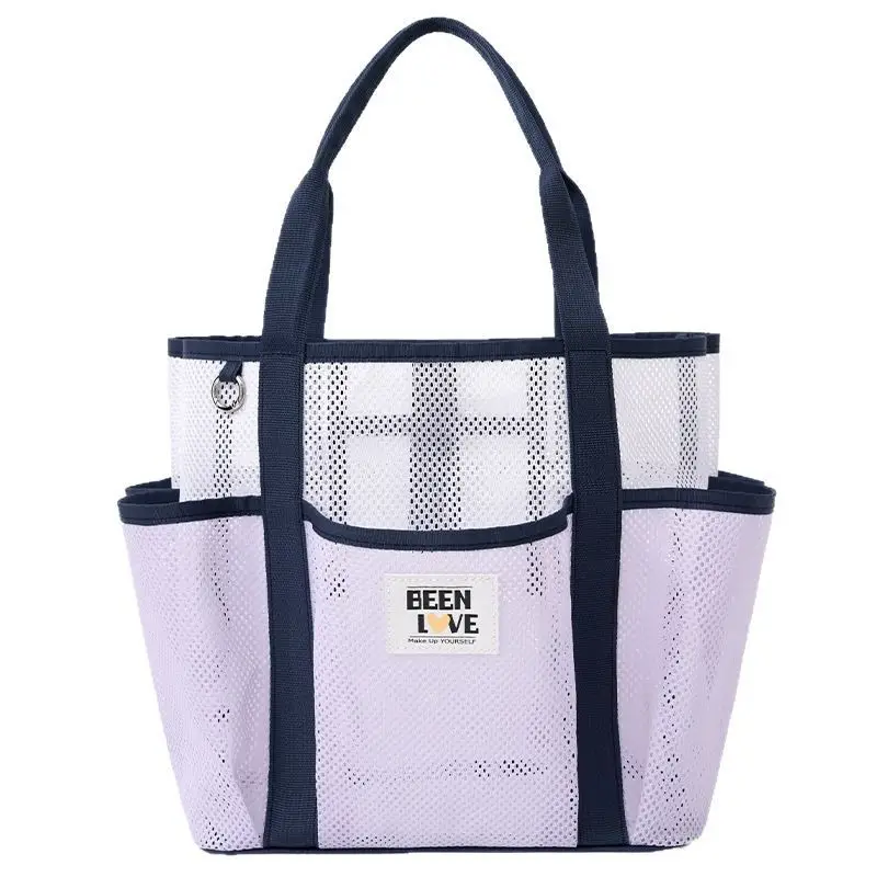 Large Capacity Mesh Travel Storage Bag with Cup & Handle
