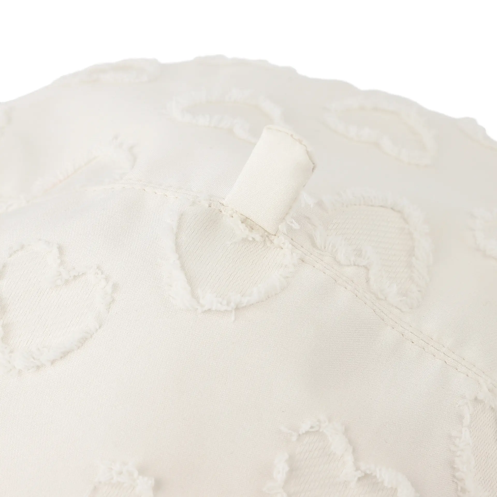 Women's White Velvet Reverse Face Beret Hat — feature 10