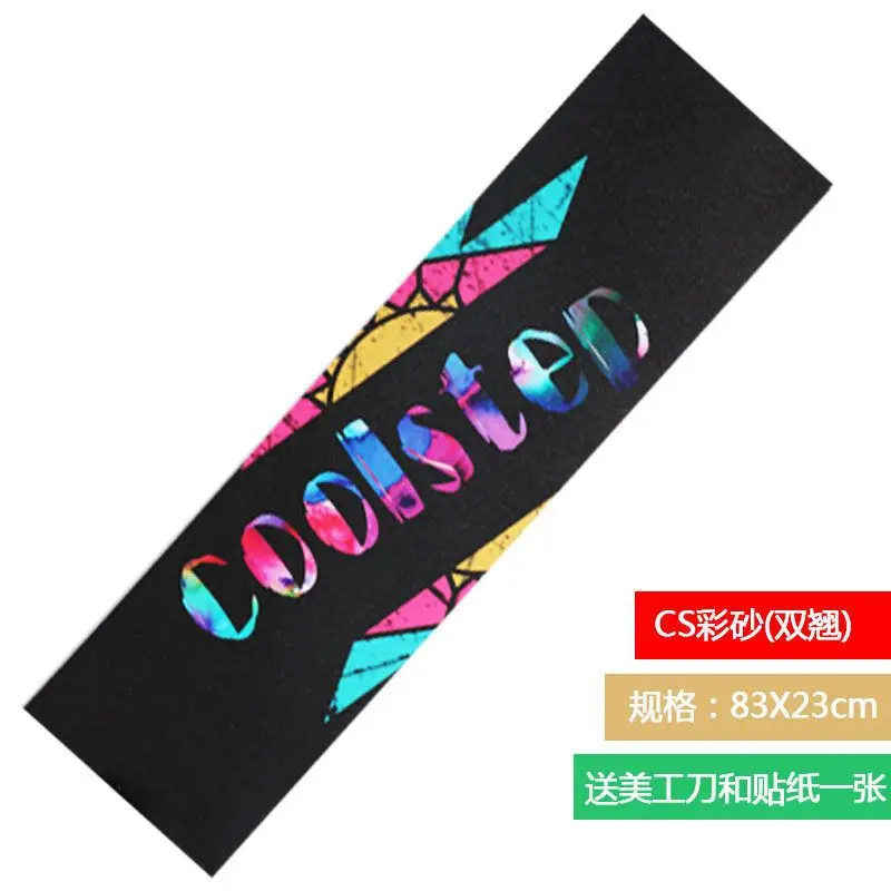 Skateboard double rocker sandpaper professional frosted long board dance board tide brand air hole waterproof professional stick fine sandpaper wear-resistant - Image 9