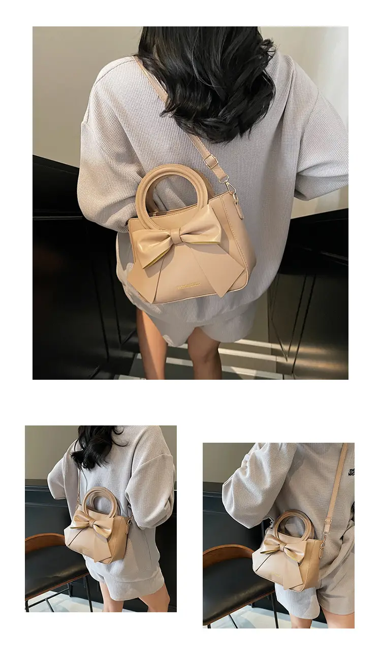 Light Blue Bow Tote Bag for Women Large Capacity Shoulder Bag — feature 15