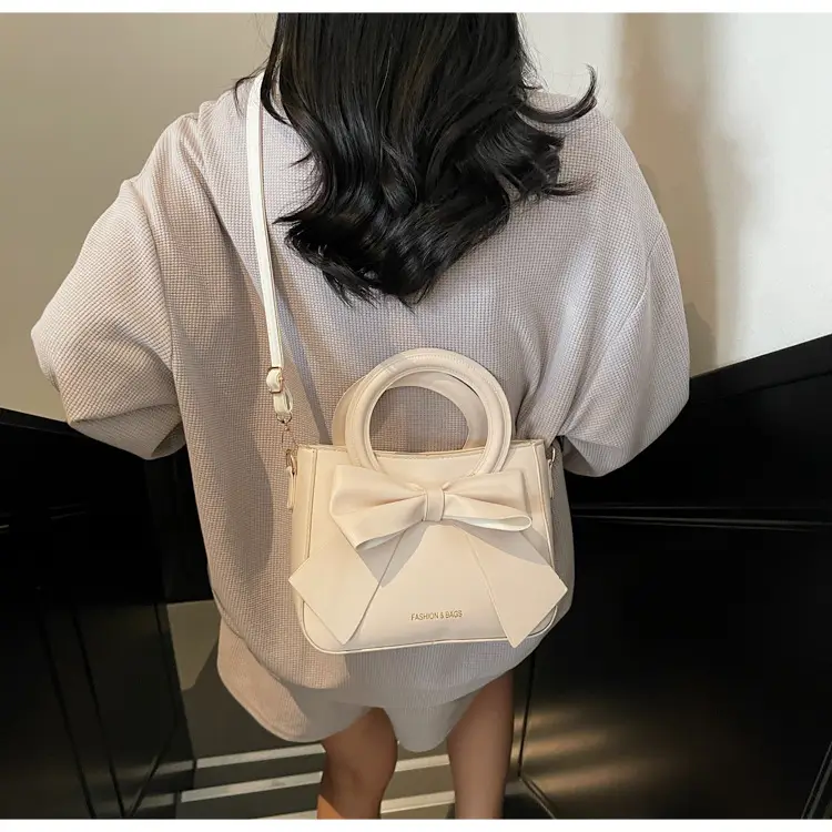 Light Blue Bow Tote Bag for Women Large Capacity Shoulder Bag — feature 19