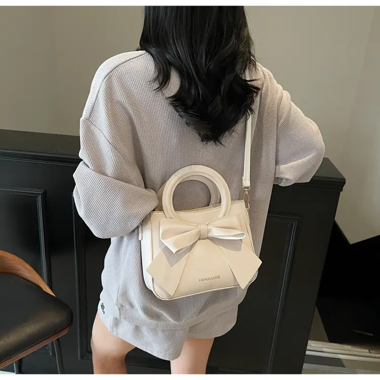 Light Blue Bow Tote Bag for Women Large Capacity Shoulder Bag — feature 20