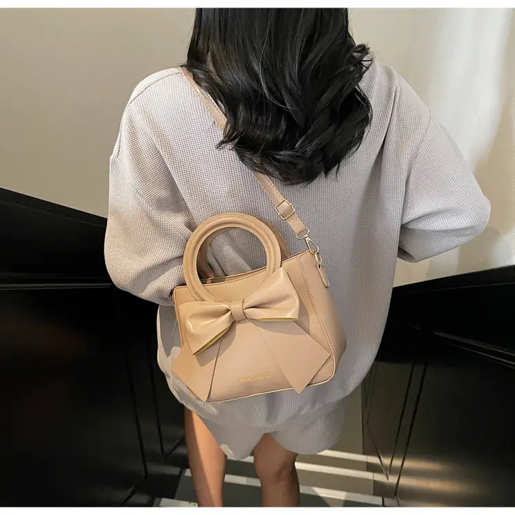 Light Blue Bow Tote Bag for Women Large Capacity Shoulder Bag — feature 22