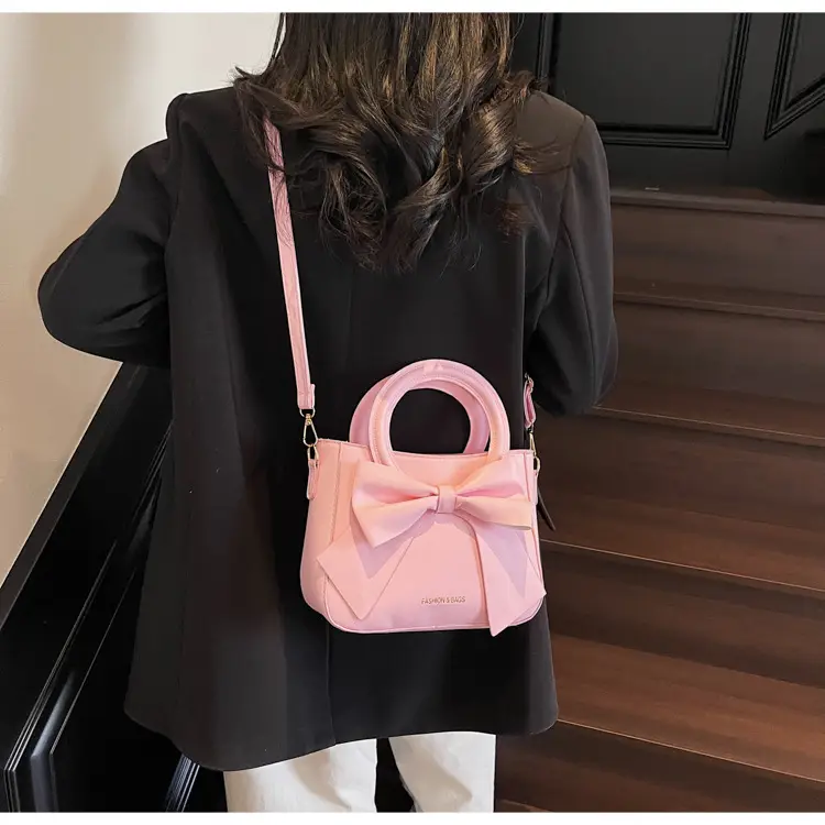 Light Blue Bow Tote Bag for Women Large Capacity Shoulder Bag — feature 33