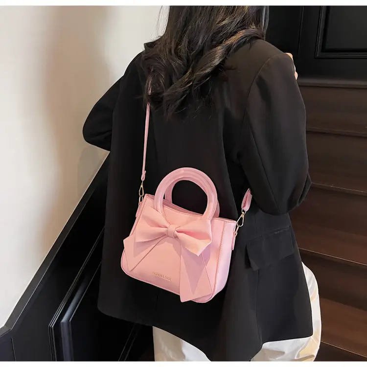 Light Blue Bow Tote Bag for Women Large Capacity Shoulder Bag — feature 34