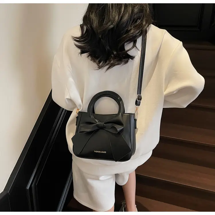 Light Blue Bow Tote Bag for Women Large Capacity Shoulder Bag — feature 36