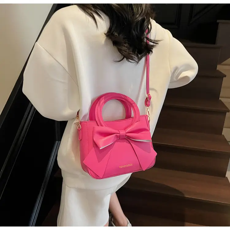 Light Blue Bow Tote Bag for Women Large Capacity Shoulder Bag — feature 41