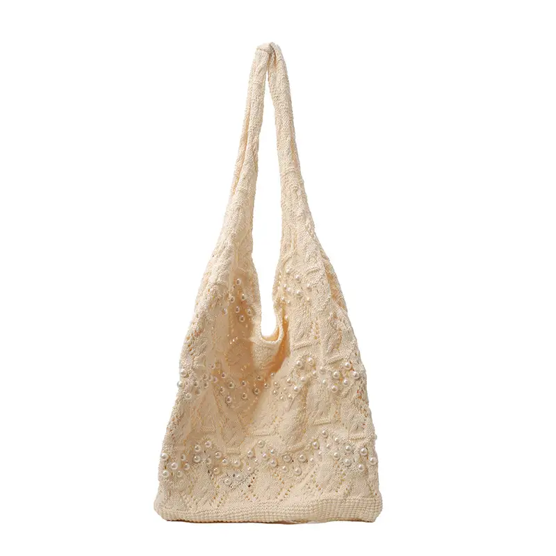 Women's Hollow Pearl Tote Bags 2025 Summer Large Capacity - Image 8