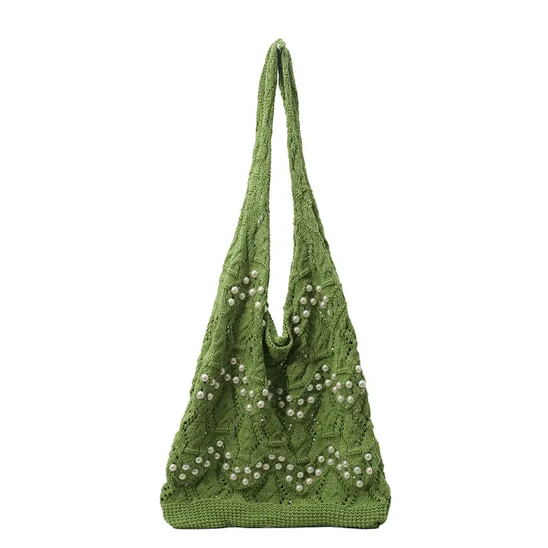 Women's Hollow Pearl Tote Bags 2025 Summer Large Capacity - Image 3