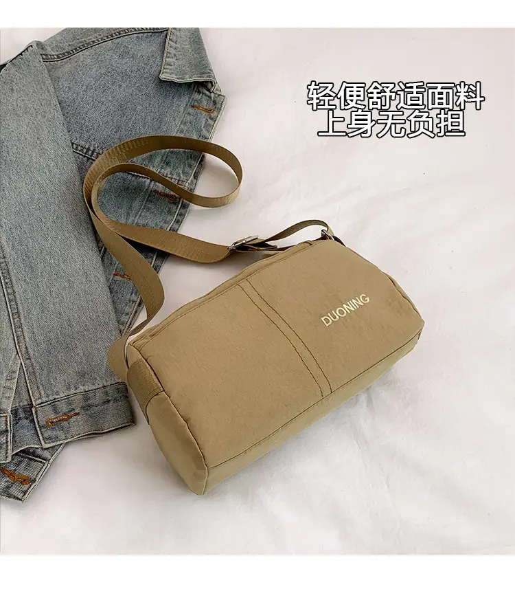 New Nylon Crossbody Bag Large Capacity Solid Color — feature 7
