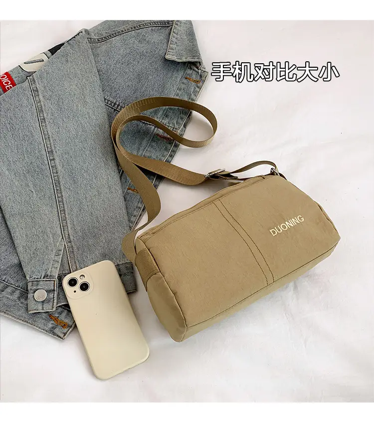 New Nylon Crossbody Bag Large Capacity Solid Color — feature 8