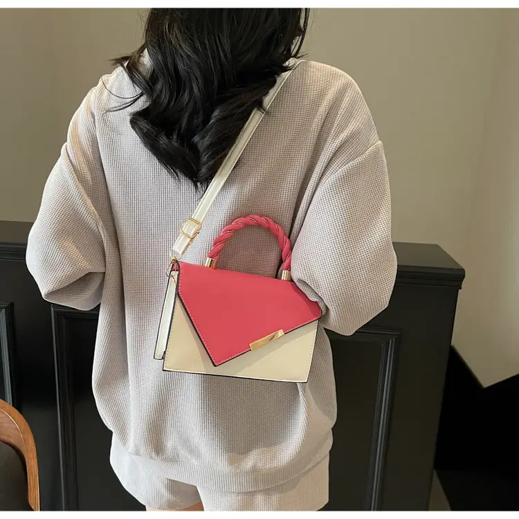 Patchwork Women Shoulder Crossbody Bag Beige White 2025 — feature 11