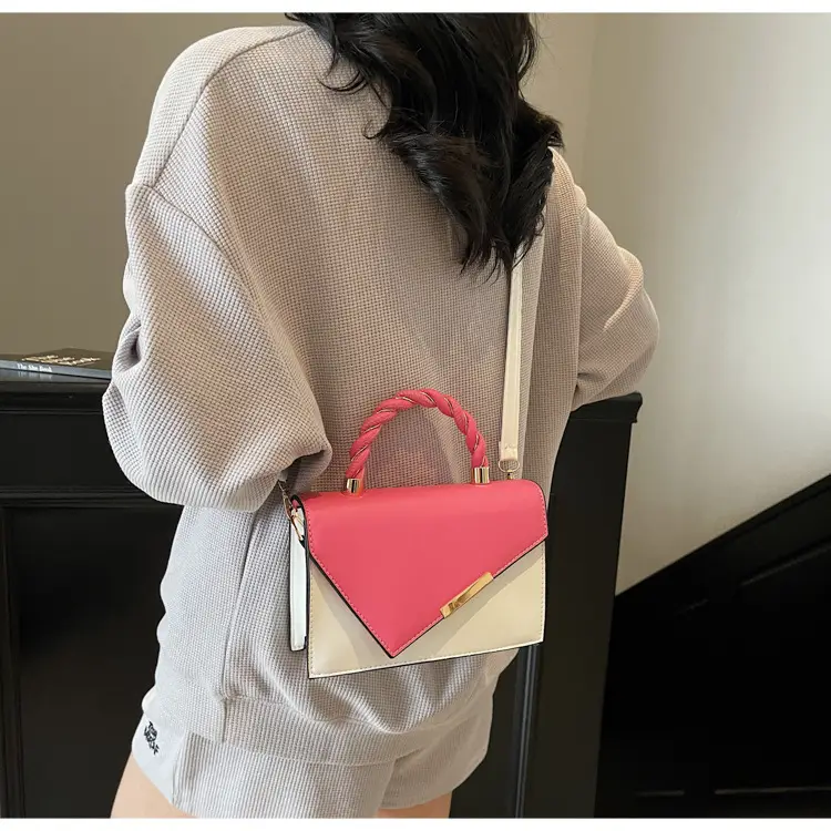 Patchwork Women Shoulder Crossbody Bag Beige White 2025 — feature 12