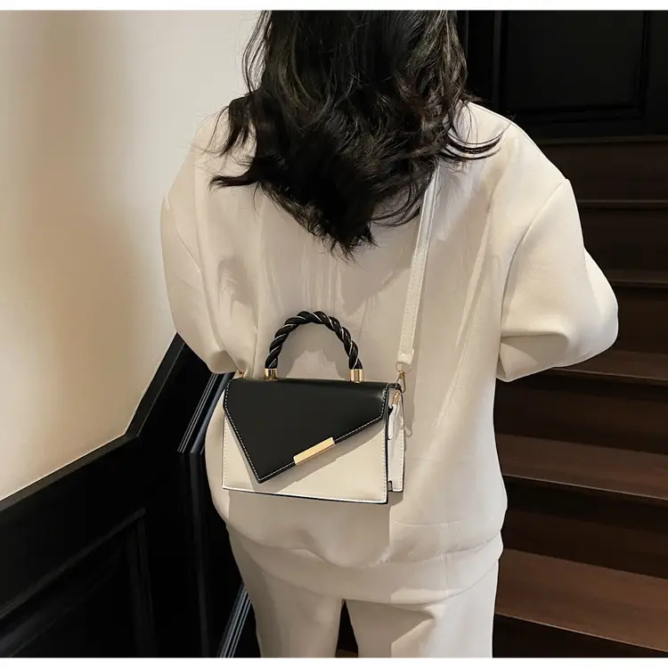 Patchwork Women Shoulder Crossbody Bag Beige White 2025 — feature 15