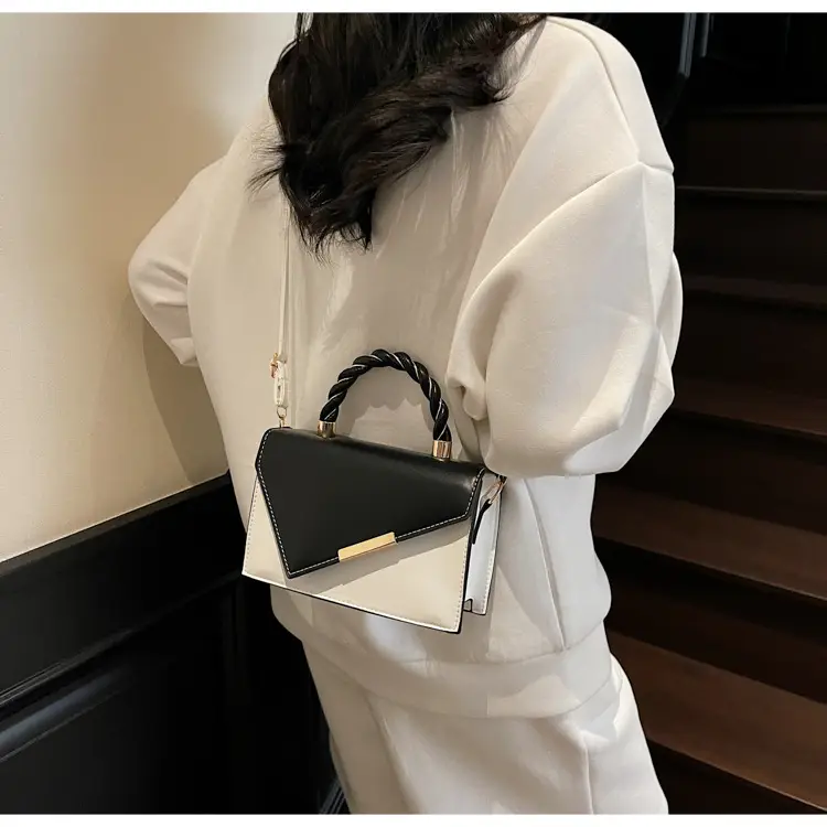 Patchwork Women Shoulder Crossbody Bag Beige White 2025 — feature 16