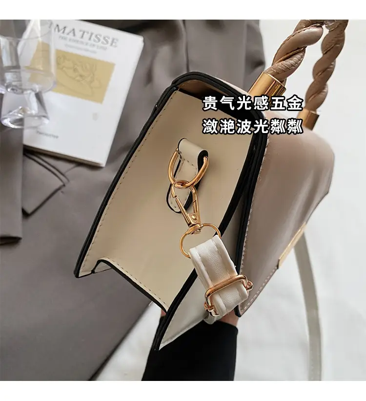 Patchwork Women Shoulder Crossbody Bag Beige White 2025 — feature 4