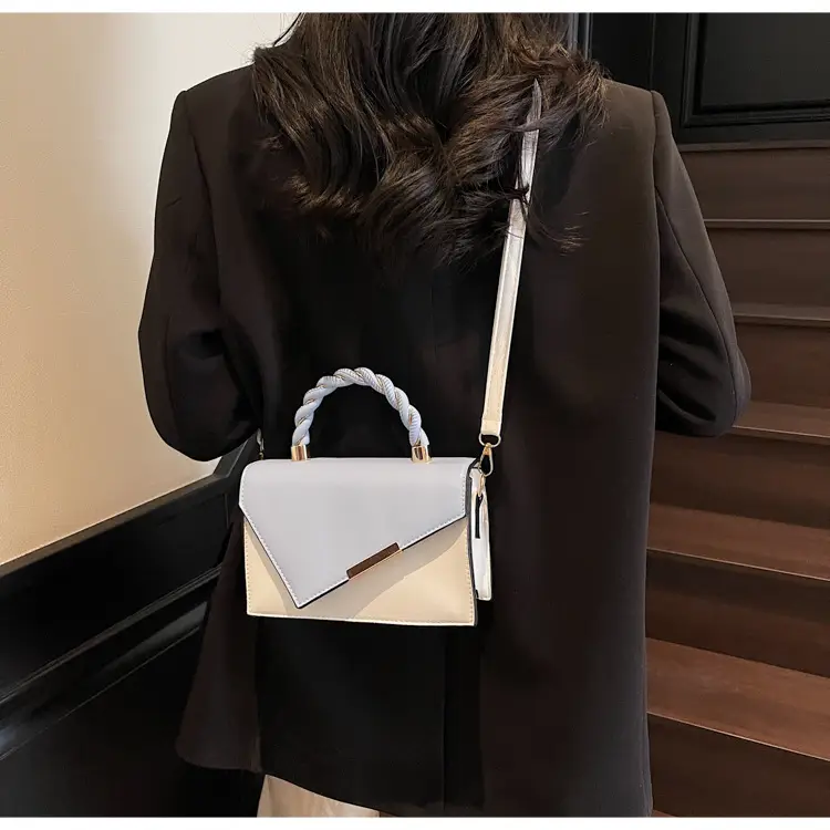 Patchwork Women Shoulder Crossbody Bag Beige White 2025 — feature 7