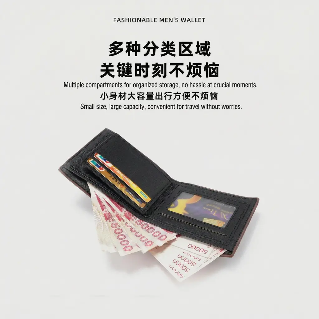 Men's Black Leather Belt Wallet with Tommy Hilfiger Logo — feature 10