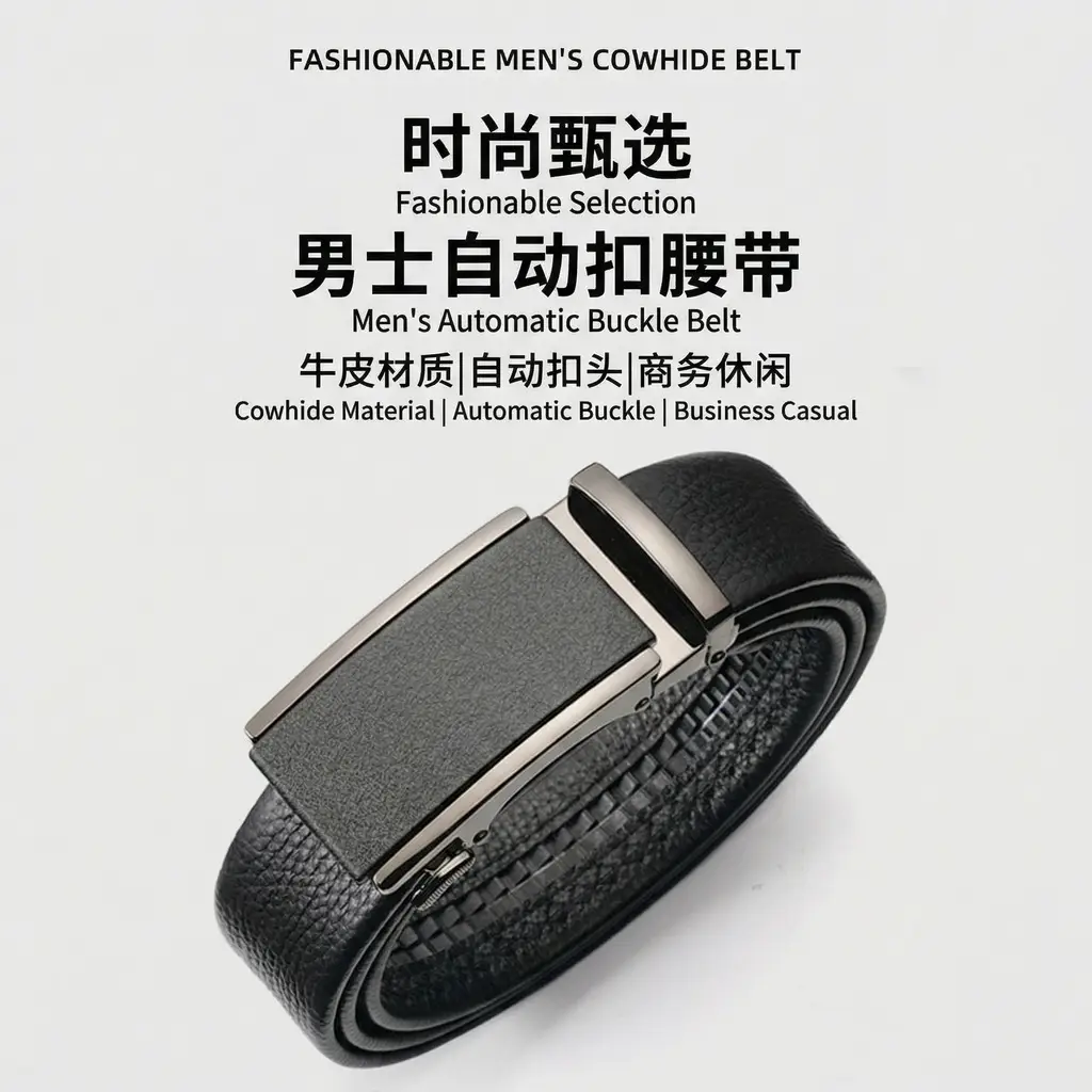 Men's Black Leather Belt Wallet with Tommy Hilfiger Logo — feature 6