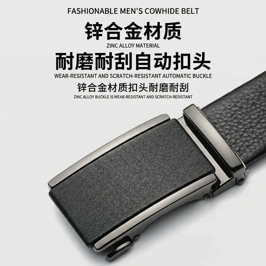 Men's Black Leather Belt Wallet with Tommy Hilfiger Logo — feature 7