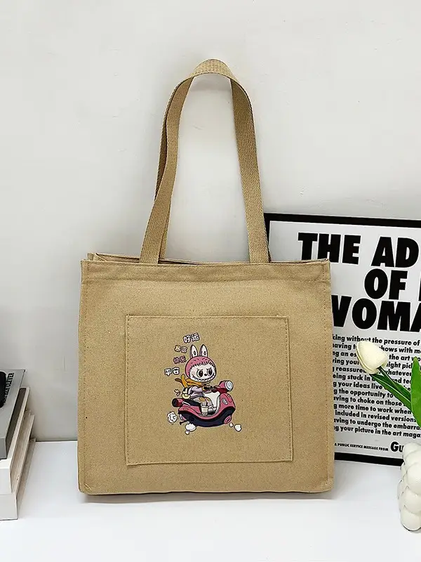 Cute Cartoon Satchel Bag for Women Tan 2025
