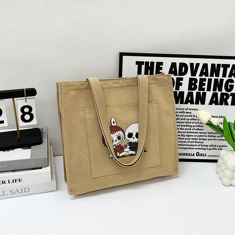 Cute Cartoon Satchel Bag for Women Tan 2025