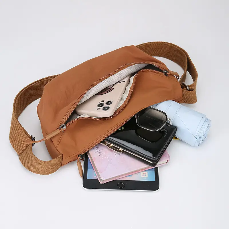 Black Nylon Crossbody Bag for Women Lightweight - Image 10