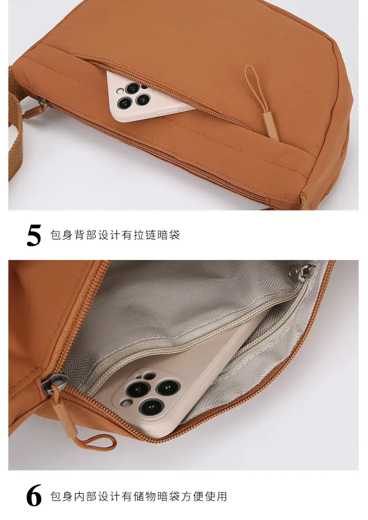 Black Nylon Crossbody Bag for Women Lightweight — feature 35