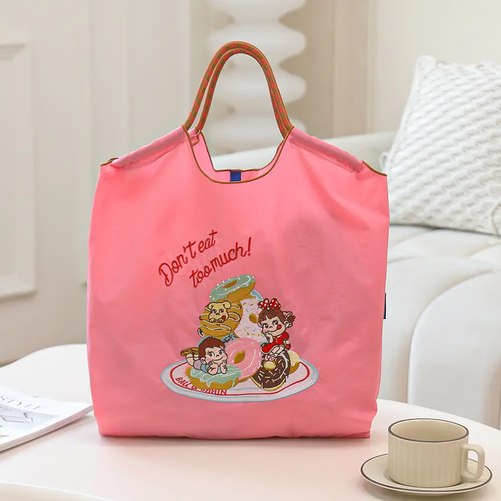 2025 Japanese Cartoon Embroidery Shoulder Bag Black Large Capacity - Image 31