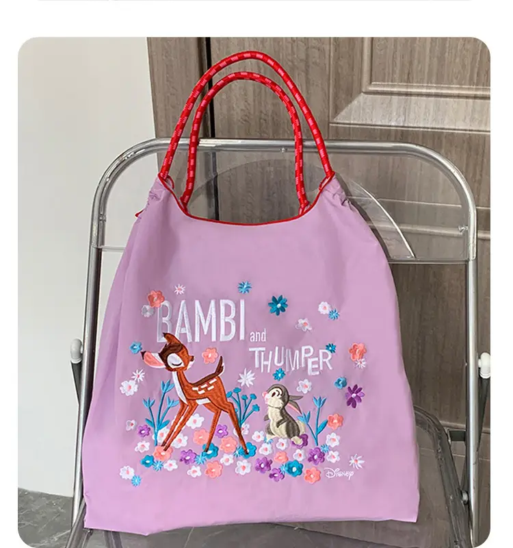 Purple Japanese Embroidered Tote Bag for Summer — feature 15