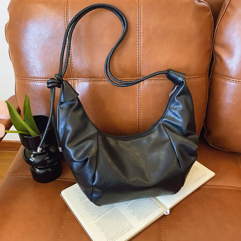 Women Vintage Brown PU Shoulder Bag - Image 7