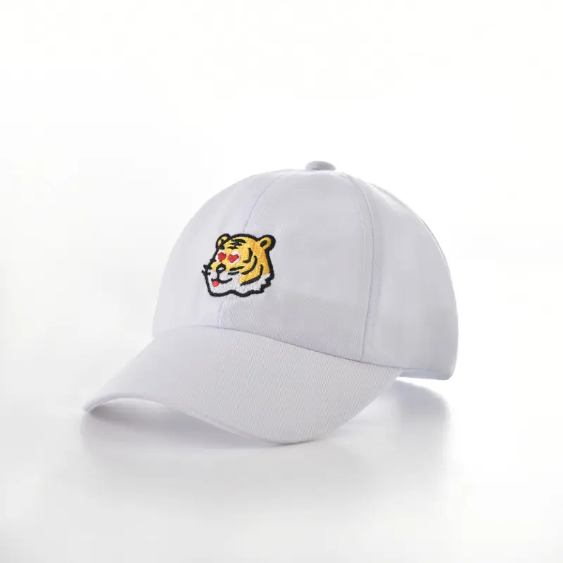 Tiger Embroidered Windproof Cap for Boys Girls Black - Image 4