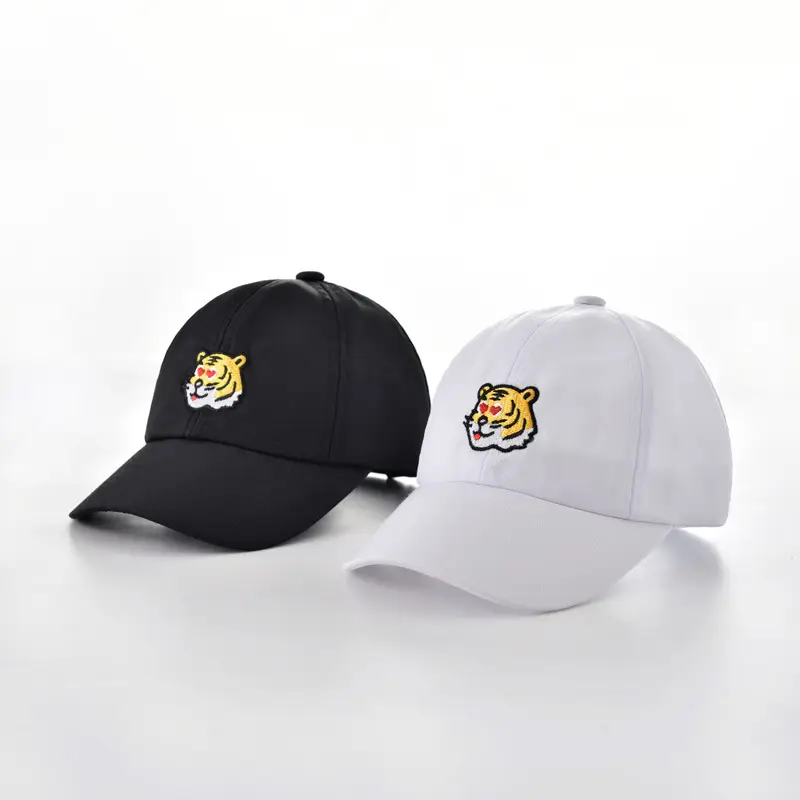Tiger Embroidered Windproof Cap for Boys Girls Black — feature 4