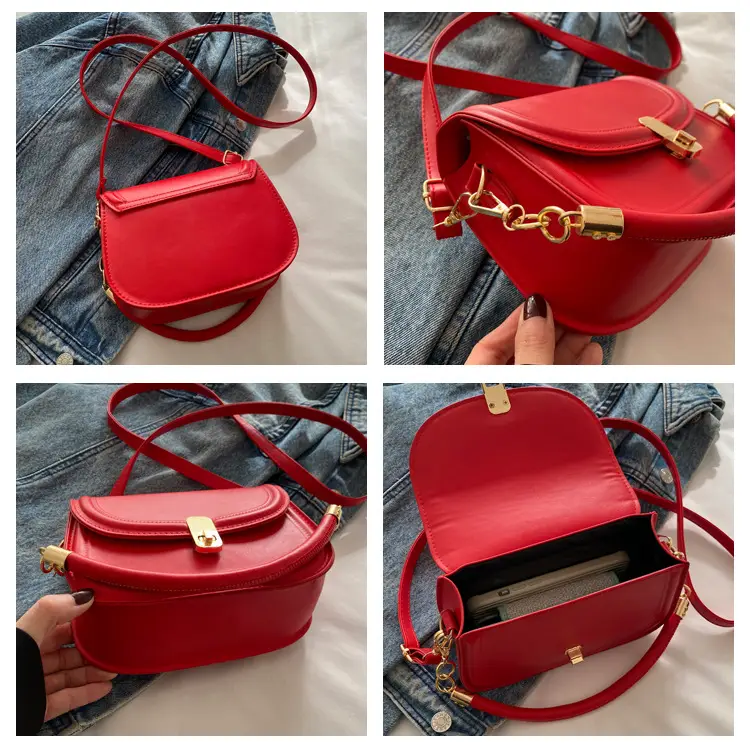 Red Korean Style Square Bag for Women 2025 — feature 8