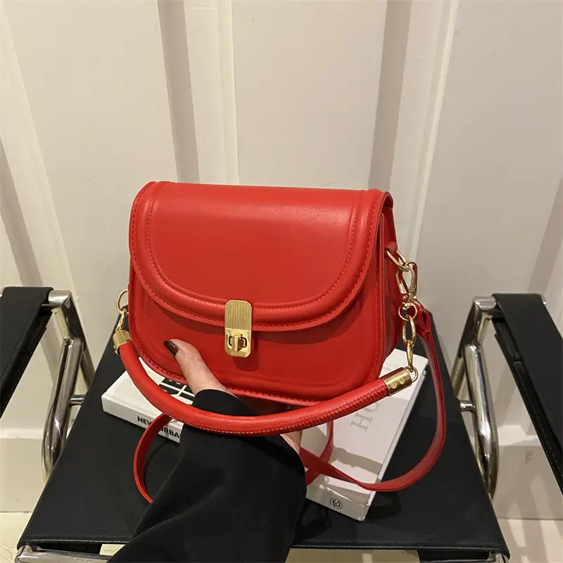 Red Korean Style Square Bag for Women 2025 - Image 5