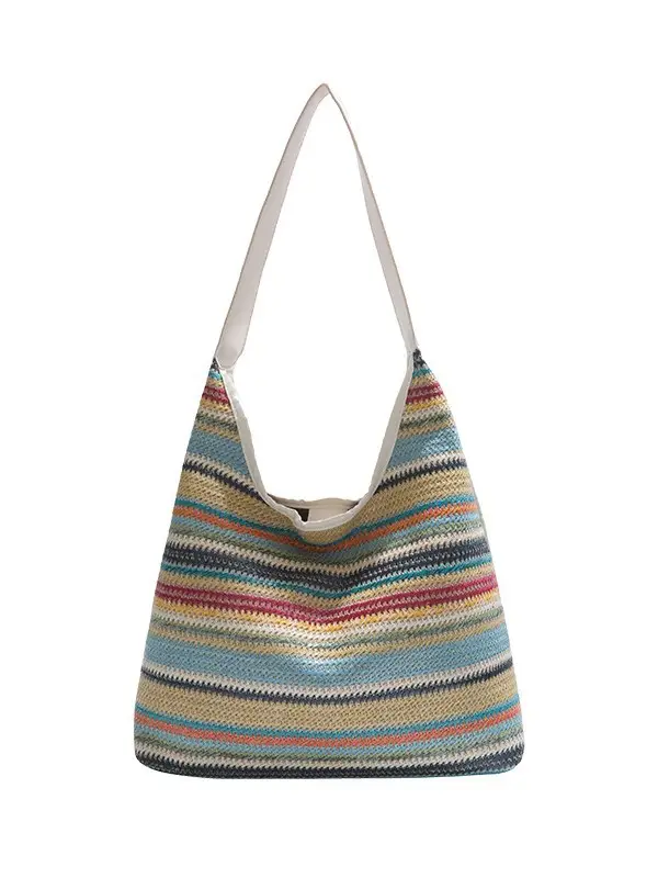Rainbow Straw Shoulder Bag for Women 2025 - Image 6