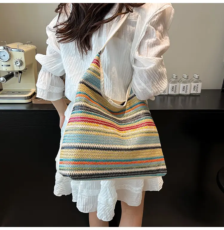 Rainbow Straw Shoulder Bag for Women 2025 — feature 11