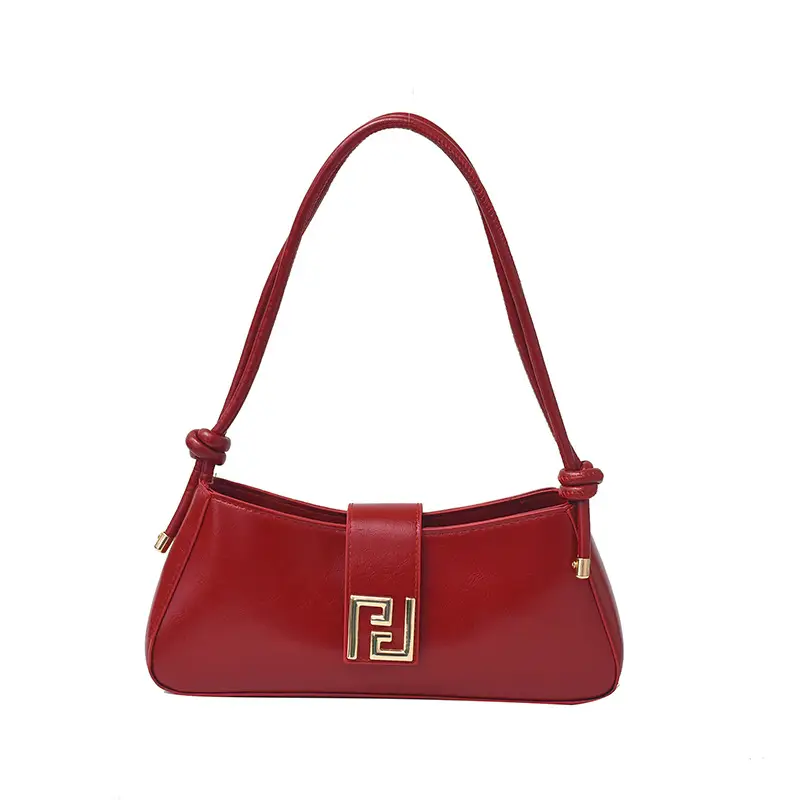 White F-Hook Shoulder Bag for Women 2025
