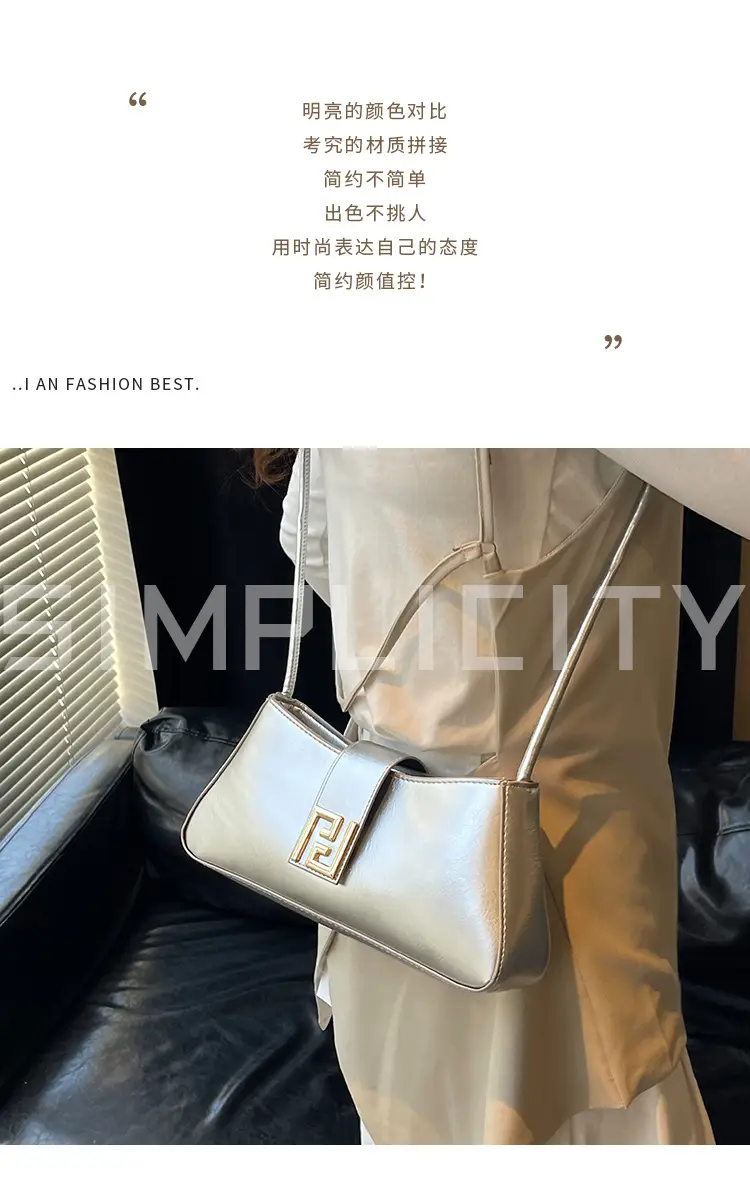 White F-Hook Shoulder Bag for Women 2025 — feature 1