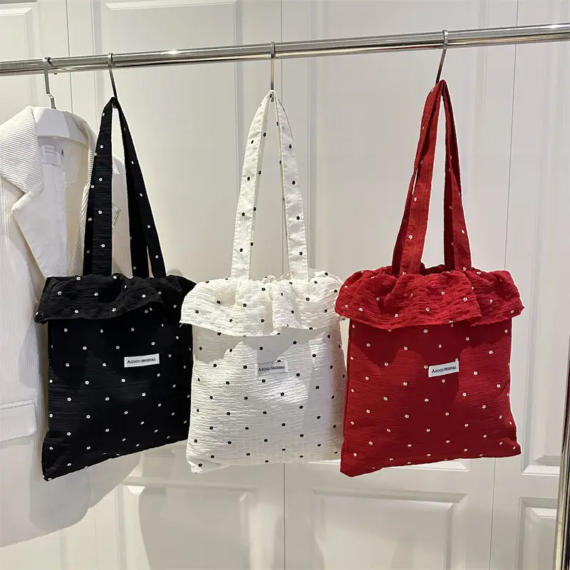 Fairy Ruffled Mesh Shoulder Bag Women White - Image 7