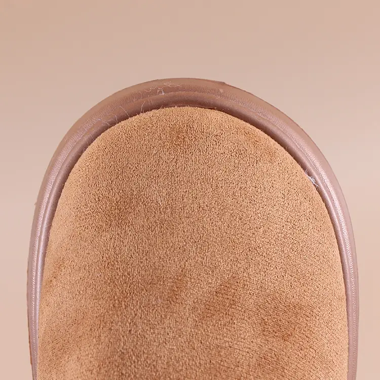 Cross-Border 2025 New Faux Suede Home Cotton Slippers, Ethnic Style Fashionable Thick-Soled Non-Slip Warm Cotton Slippers