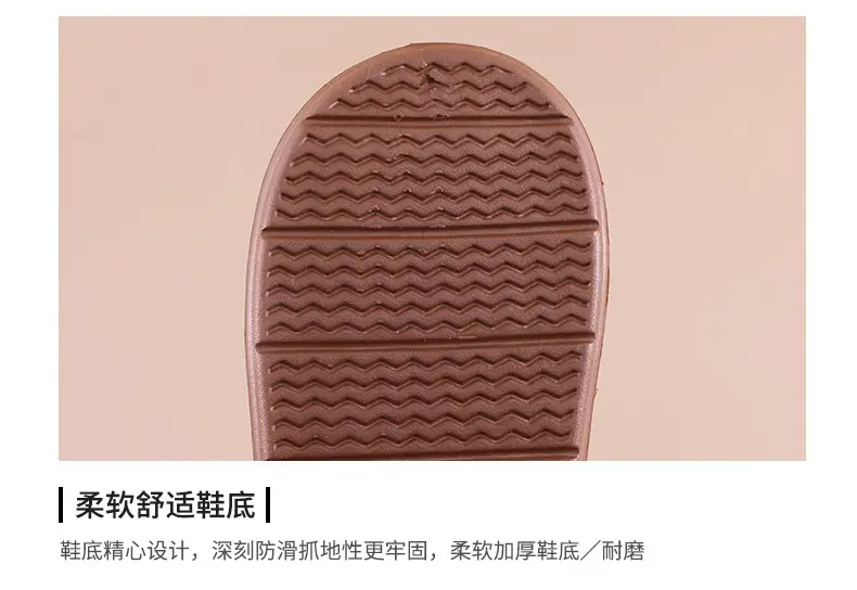 Cross-Border 2025 New Faux Suede Home Cotton Slippers, Ethnic Style Fashionable Thick-Soled Non-Slip Warm Cotton Slippers — feature 4