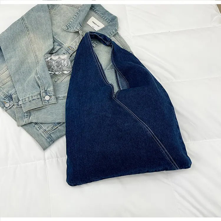 Vintage Denim Shoulder Bag 2025 New Style Distinctive Street Trendy Canvas Bag Student All-match Large Capacity Satchel luggage and leather goods — feature 37