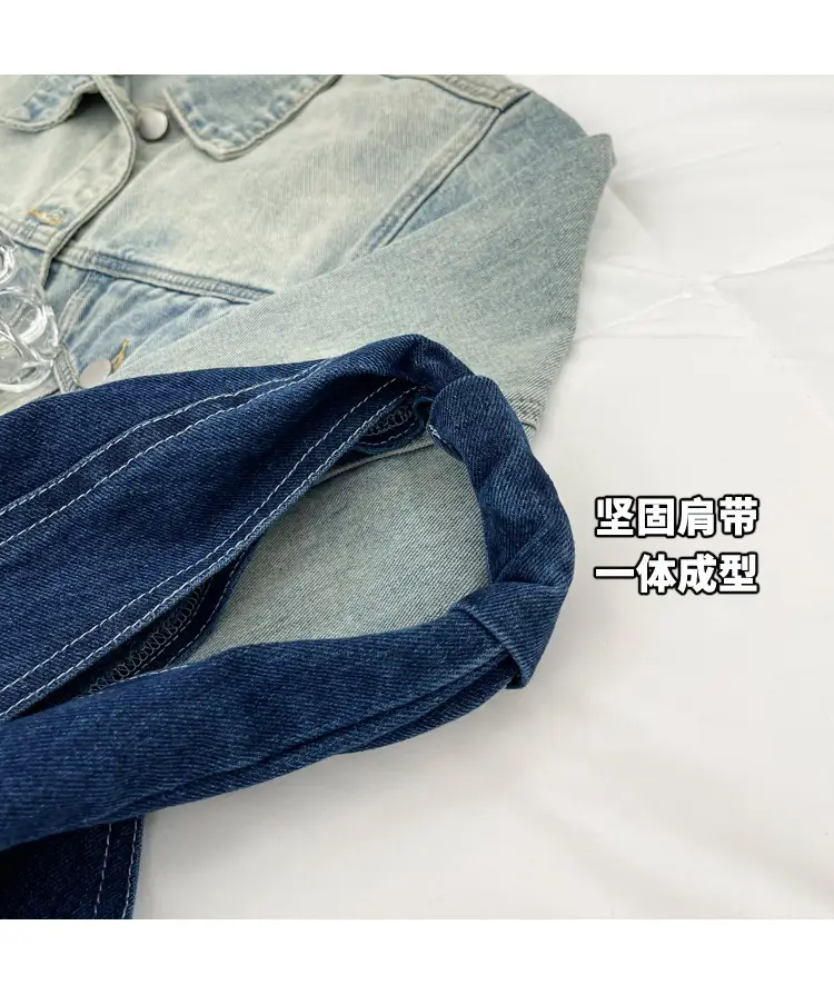 Vintage Denim Shoulder Bag 2025 New Style Distinctive Street Trendy Canvas Bag Student All-match Large Capacity Satchel luggage and leather goods — feature 7