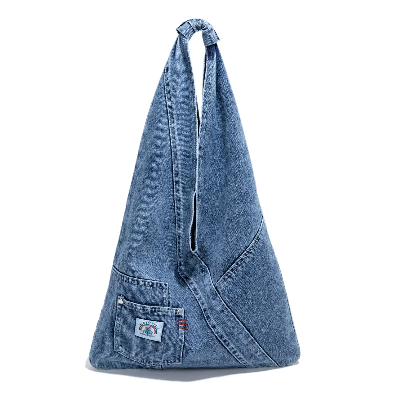 Vintage Denim Shoulder Bag 2025 New Style Distinctive Street Trendy Canvas Bag Student All-match Large Capacity Satchel luggage and leather goods - Image 2